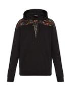 Matchesfashion.com Marcelo Burlon - Wings Print Cotton Hooded Sweatshirt - Mens - Black Multi