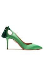 Aquazzura Forever Marilyn 100 Satin Pumps