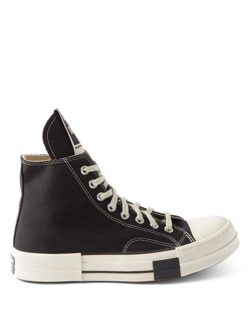 Rick Owens Drkshdw X Converse - Drkstar Chuck 70 Canvas High-top Trainers - Mens - Black