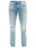 Matchesfashion.com Frame - L'homme Skinny-fit Stonewashed-denim Jeans - Mens - Mid Blue