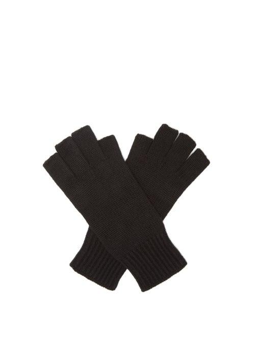 Khaite - Kai Cashmere Fingerless Gloves - Womens - Black