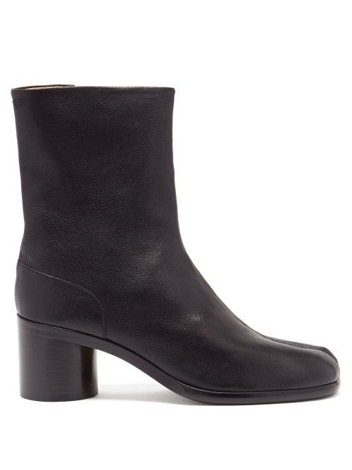 Ladies Shoes Maison Margiela - Tabi Split-toe Leather Ankle Boots - Womens - Black