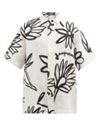 Jacquemus - Moisson Floral-print Linen Shirt - Mens - White Black
