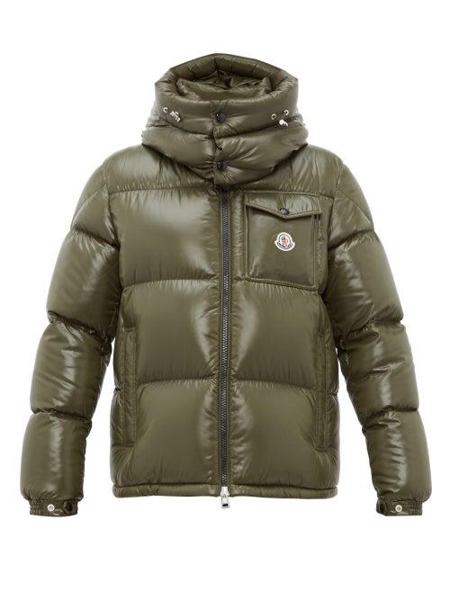 Matchesfashion.com Moncler - Montbeliard Tricolour Two Way Zip Down Jacket - Mens - Khaki