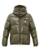 Matchesfashion.com Moncler - Montbeliard Tricolour Two Way Zip Down Jacket - Mens - Khaki
