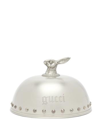 Unisex Homeware Gucci - Rabbit-head Silver-plated Cloche - Silver