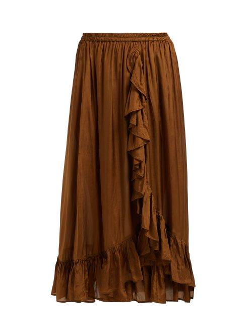 Matchesfashion.com Mes Demoiselles - Habibi Ruffled Skirt - Womens - Khaki