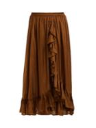 Matchesfashion.com Mes Demoiselles - Habibi Ruffled Skirt - Womens - Khaki