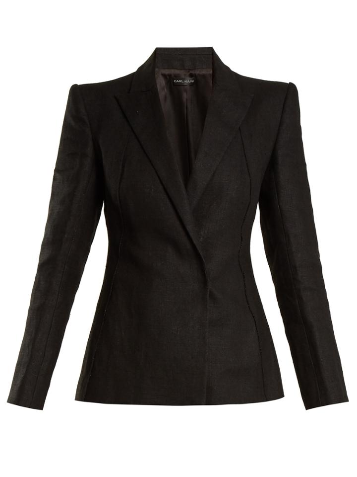 Carl Kapp Masera Peak-lapel Linen Jacket