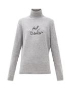 Matchesfashion.com Bella Freud - Art Dealer Roll-neck Cashmere Sweater - Womens - Grey