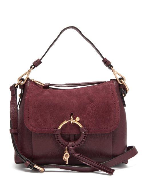 Matchesfashion.com See By Chlo - Joan Medium Leather Shoulder Bag - Womens - Purple