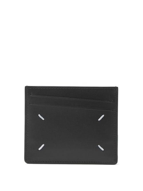 Maison Margiela - Four-stitches Grained-leather Cardholder - Mens - Black