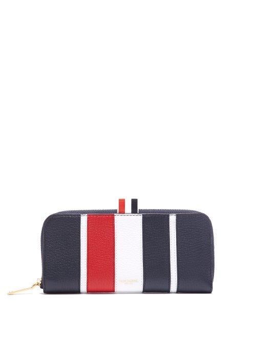 Matchesfashion.com Thom Browne - Pebbled Leather Wallet - Mens - Black Multi