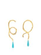 Matchesfashion.com Lizzie Fortunato - Cursive Conch Shell Earrings - Womens - Gold