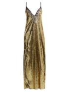 Matchesfashion.com Dundas - Sequin And Crystal Embellished Gown - Womens - Black Gold