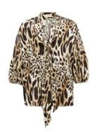Matchesfashion.com Alexandre Vauthier - Lynx Print Silk Blend Blouse - Womens - Leopard
