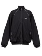 Balenciaga - 3b-logo Oversized Jersey Track Jacket - Mens - Black