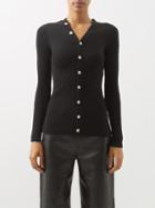 Proenza Schouler White Label - Cutout Cotton-blend Cardigan - Womens - Black