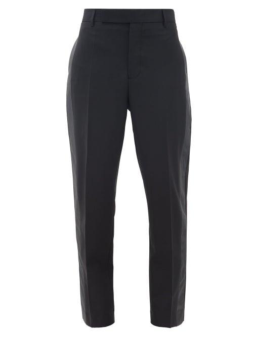 Matchesfashion.com Rick Owens Drkshdw - Side-stripe Slim-leg Crepe Trousers - Womens - Black
