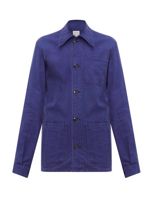 Matchesfashion.com Kilometre Paris - Dolpa District Embroidered Cotton Jacket - Womens - Blue Print