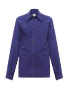 Matchesfashion.com Kilometre Paris - Dolpa District Embroidered Cotton Jacket - Womens - Blue Print