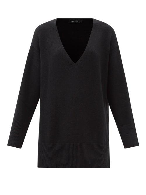 Lisa Yang - Victoria V-neck Oversized Cashmere Sweater - Womens - Black