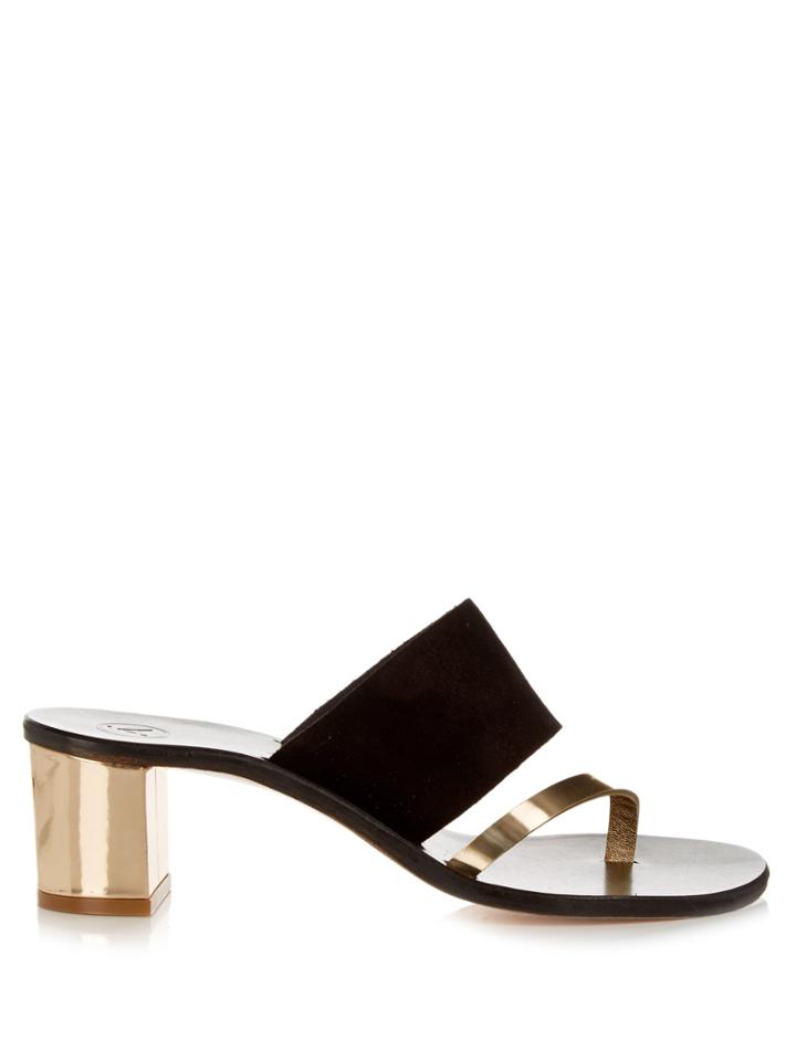 Álvaro Alberta Alta Suede And Leather Sandals