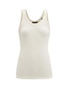 Matchesfashion.com Atm - Scoop-neck Ribbed Micromodal-blend Tank Top - Womens - Beige