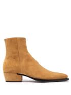 Matchesfashion.com Givenchy - Dallas Pointed Toe Suede Boots - Mens - Tan