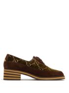 Gucci Thompson Logo-jacquard Velvet Derby Shoes