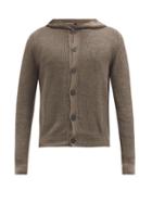 Matchesfashion.com Iris Von Arnim - Hudson Hooded Linen Cardigan - Mens - Khaki