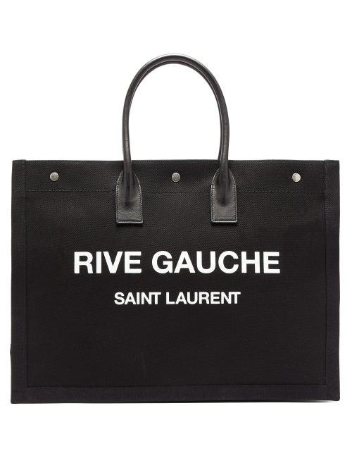 Matchesfashion.com Saint Laurent - Rive Gauche Canvas Tote - Mens - Black