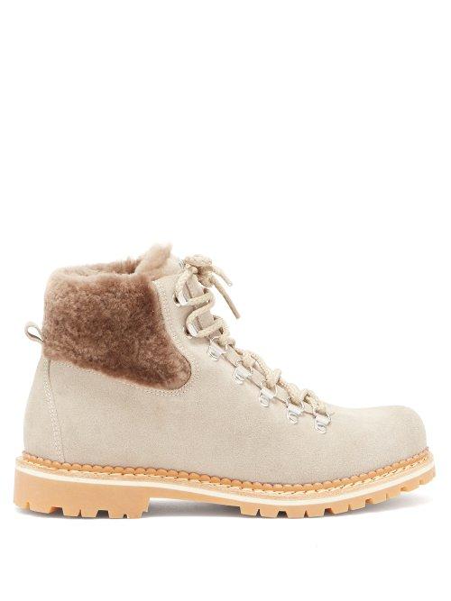 Matchesfashion.com Montelliana - Camelia Suede Boots - Womens - Beige