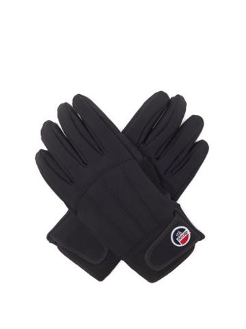 Fusalp - Glacier Softshell And Leather Ski Gloves - Mens - Black