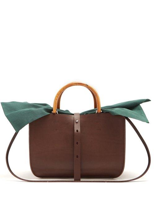 Matchesfashion.com Muu - Marian Square Leather Tote - Womens - Brown