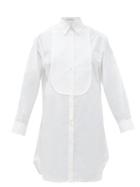 Matchesfashion.com Jw Anderson - Piqu-bib Cotton Tuxedo Tunic Shirt - Womens - White