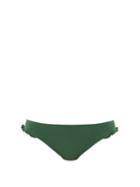 Matchesfashion.com Casa Raki - Ruffle Bikini Briefs - Womens - Green White
