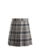 Thom Browne Checked Pleated Wool-blend Skirt