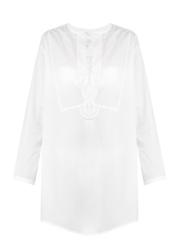 Lila Eugénie 1708 Lace-insert Cotton-blend Shirt