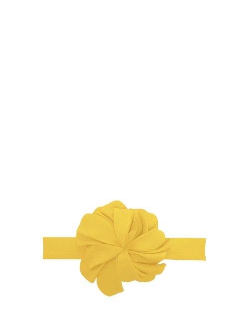 Matchesfashion.com Adriana Degreas - Le Fleur Flower Embellished Crepe Belt - Womens - Yellow