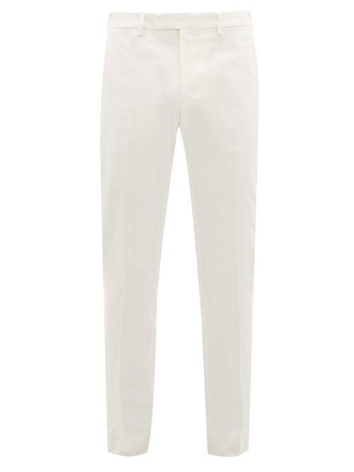 Matchesfashion.com Salle Prive - Gehry Cotton Twill Chino Trousers - Mens - White