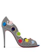 Matchesfashion.com Christian Louboutin - Lady Bug 100 Patent Leather Pumps - Womens - Multi