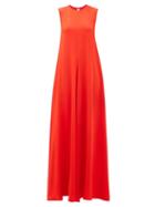 Matchesfashion.com Maison Rabih Kayrouz - Sleeveless Crepe Gown - Womens - Red