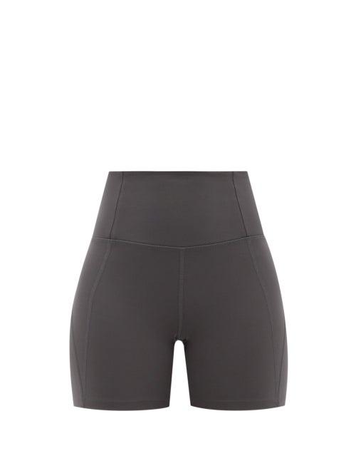 Ladies Activewear Girlfriend Collective - High-rise Recycled-fibre Running Shorts - Womens - Grey