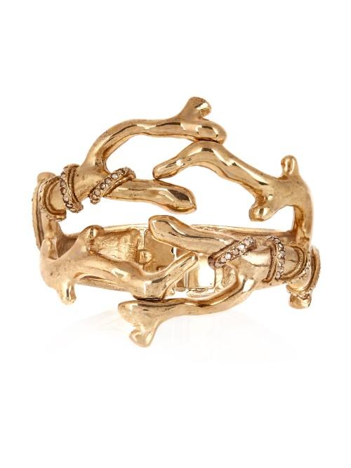 Oscar De La Renta Coral Embellished Cuff