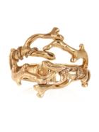 Oscar De La Renta Coral Embellished Cuff