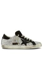 Matchesfashion.com Golden Goose Deluxe Brand - Superstar Glitter Low Top Trainers - Womens - Black Silver