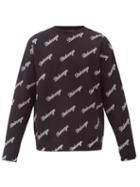 Matchesfashion.com Balenciaga - Script-logo Wool-blend Sweater - Mens - Black White