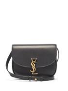 Matchesfashion.com Saint Laurent - Kaia Medium Ysl-plaque Leather Cross-body Bag - Womens - Black