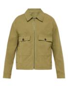 Matchesfashion.com Raey - Boxy Herringbone Denim Jacket - Mens - Khaki
